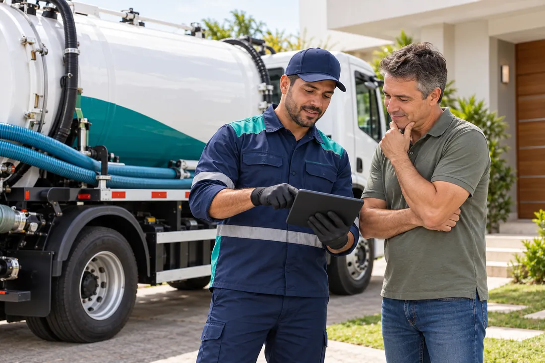 profissional realizando preparação de atendimento em área externa